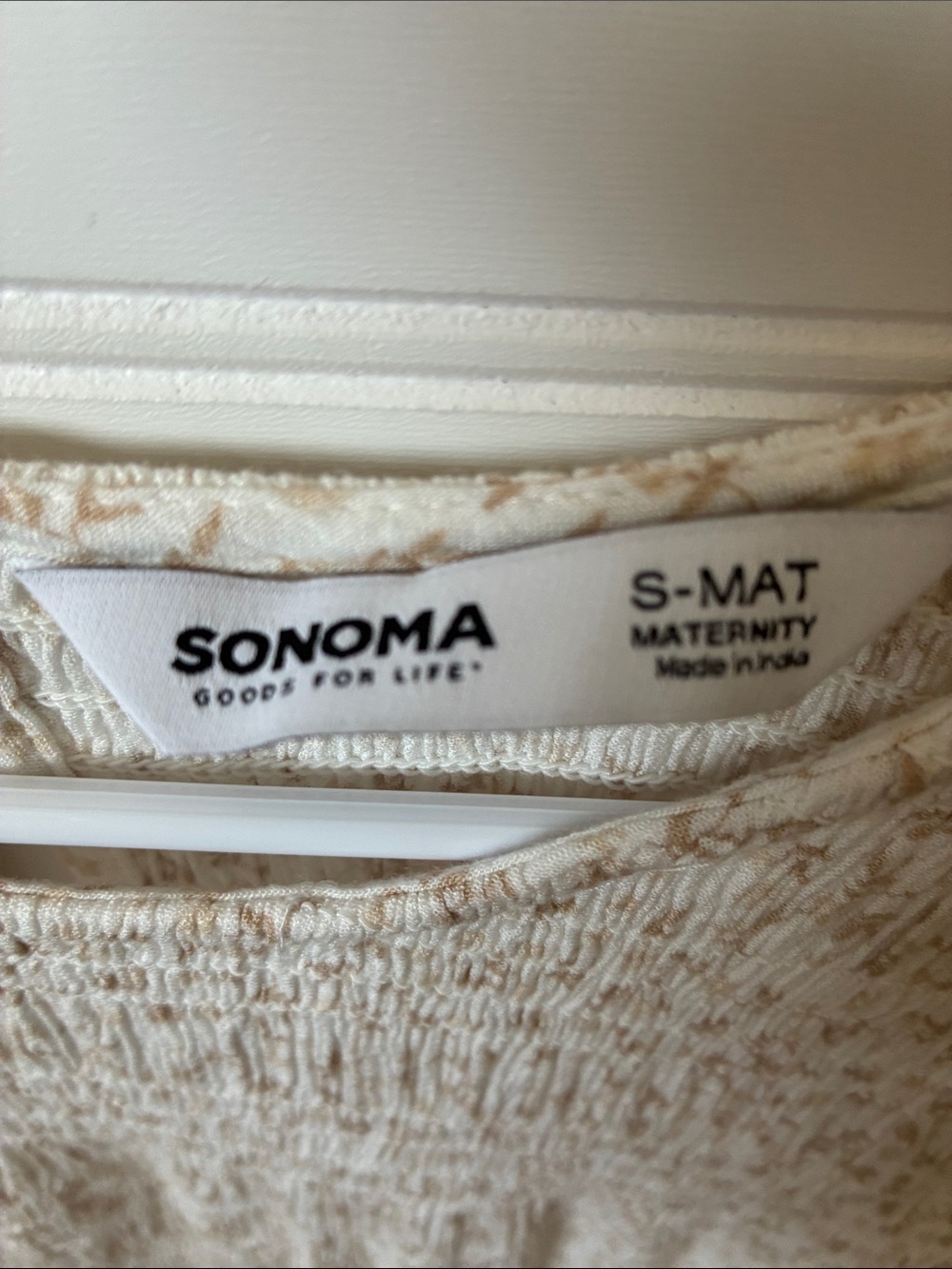 Sonoma Cream Floral Smocked-Yoke Tunic Dress - Picture 3 of 7